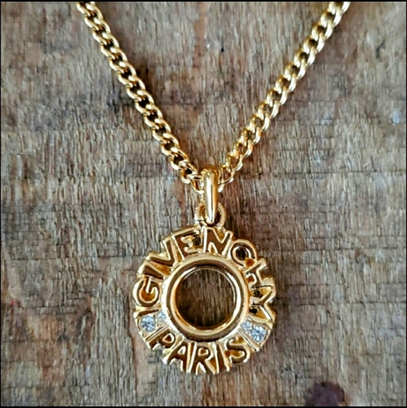 Givenchy Jewelry - Authentic Vintage Givenchy Gold Logo Necklace
